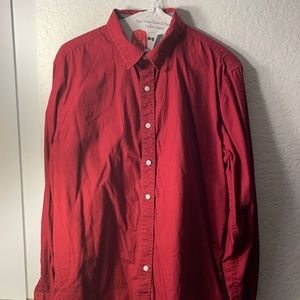 Red Long sleeve button up